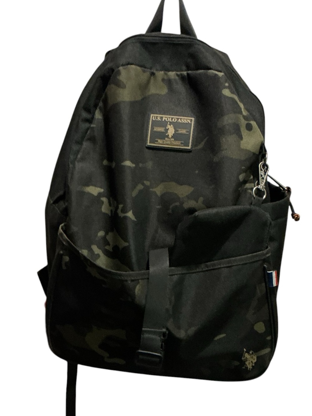 US Polo Assn.Green Camouflaged Backpack